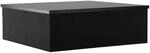 Livetastic Couchtisch, Schwarz, Holzwerkstoff, rechteckig, Sockel, 90x30x90 cm,