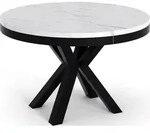 WFL Group Esstisch, Ecru, Metall, 8-Sitzer, Rund,Rund, 180x76x100 cm, Esszimmer,