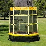 Chipolino Kindertrampolin, Gelb, Textil, Rund, 140x140 cm, unisex, Outdoor Spielzeug