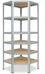 shelfplaza Eckregal, Silber, Metall, Rechteckig, 70x230x45 cm, Freizeit,...