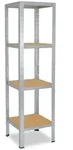 shelfplaza Schwerlastregal, Silber, Metall, Quadratisch, 45x155x45 cm, Freizeit,