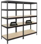 Proregal Schwerlastregal, Schwarz, Metall, Rechteckig, 180x180x60 cm, Freizeit,