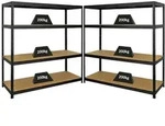 Proregal Schwerlastregal, Schwarz, Metall, Rechteckig, 300x160x60 cm, Freizeit,