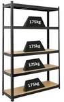 Proregal Schwerlastregal, Schwarz, Metall, Rechteckig, 120x180x40 cm, Freizeit,