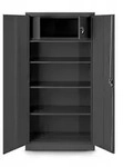 Jan Nowak Aktenschrank, Anthrazit, Metall, 90x185x45 cm, Arbeitszimmer,