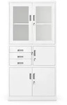 Jan Nowak Aktenschrank, Wei&szlig;, Metall, 90x185x40 cm, Arbeitszimmer,...