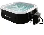 Juskys Whirlpool, Schwarz, Kunststoff, 185x65x185 cm, Freizeit, Pools und