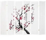Homestyle4u Paravent, Wei&szlig;, Holz, 264x179x2 cm, Wohnzimmer, Raumteiler & Paravents,