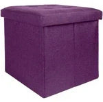Intirilife Sitzw&uuml;rfel, Lila, Textil, 30x30x30 cm, Wohnzimmer, Hocker,...