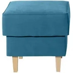 Max Winzer Hocker Lorris, Petrol, Holz, Buche, quadratisch, 53x45x53 cm, Goldenes M,