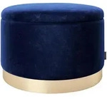 Playboy Hocker Playboy, Blau, Textil, rund, 55x35x55 cm, Stauraum, Wohnzimmer,