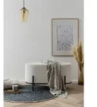 Livetastic Hocker, Beige, Metall, 80x42x40 cm, Wohnzimmer, Hocker, Sitzhocker