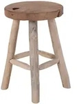 Hocker Badia, Teak, Holz, Teakholz, Holz, rund, 30x45x30 cm, Wohnzimmer, Hocker,