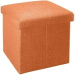 Intirilife Sitzbox, Orange, Textil, 38x38x38 cm, Wohnzimmer, Hocker, Sitzw&uuml;rfel