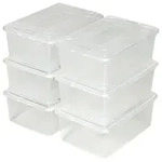 tectake Schuhbox, Transparent, Kunststoff, 23x12x33 cm, Ordnen & Aufbewahren,