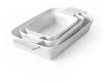 Miamio Auflaufformen, Wei&szlig;, Keramik, 27.6x14.4x46.4 cm, Kochen, Auflaufformen