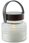 Led-Laterne, Braun, Schwarz, Transparent, Glas, 12 cm, Dekoration, Windlichter &