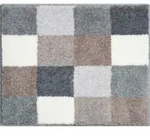 Grund Badteppich Bona, Wei&szlig;, Beige, Textil, Karo, rechteckig, 50x60 cm,...