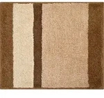 Grund Badteppich Room, Beige, Textil, Streifen, rechteckig, 50x60 cm, Oeko-Tex&reg;