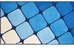 Grund Badteppich Shanga, Blau, Textil, Karo, rechteckig, 60x100 cm, Oeko-Tex&reg;