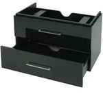 MCW Waschbeckenunterschrank, Schwarz, Holz, 89x54x46 cm, Badezimmer,