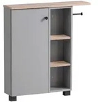 Mid.you Unterschrank Lugo, Grau, Wildeiche, Kunststoff, 2 F&auml;cher, 70.7x77x17...