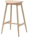 Livetastic Barhocker, Beige, Holz, Kautschukholz,Kautschukholz, massiv, rund,