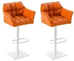 CLP Barhocker, Orange, Metall, 64x88x45 cm, Esszimmer, Barm&ouml;bel, Barhocker