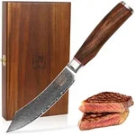 Zayiko Steakmesser-Set, Nussbaum, Metall, Holz, Echtholz, 24 cm, Essen &...