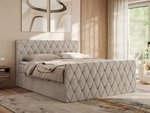 MKS Boxbett, Beige, Textil, 2-Sitzer, H4, 7-Zonen, Rechteckig, 160x200 cm,
