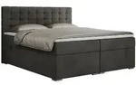MKS Boxbett, Dunkelgrau, Textil, 2-Sitzer, H4, Rechteckig, 180x200 cm, Schlafzimmer,