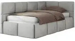MKS Jugendbett, Hellgrau, Textil, 1-Sitzer, Rechteckig, 200x90 cm, Oeko-Tex&reg;,