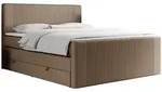 MKS Boxspringbett, Braun, Textil, 2-Sitzer, H3, Rechteckig, 180x200 cm,...