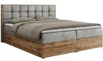 MKS Boxbett, Hellgrau, Holz, 2-Sitzer, H4, 7-Zonen, Rechteckig, 200x200 cm,