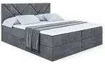 Altdecor Boxbett, Dunkelgrau, Holzwerkstoff, H&ouml;he ca. 20 cm, 200x200 cm,