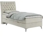 MKS Boxbett, Beige, Textil, 1-Sitzer, H3, Rechteckig, 90x200 cm, Schlafzimmer,