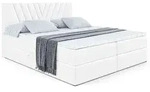 Altdecor Boxbett, Wei&szlig; Hochglanz, Holzwerkstoff, H&ouml;he ca. 20 cm, 200x200 cm,