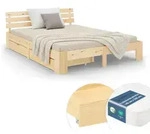 Homestyle4u Holzbett, Natur, Holz, Kiefer, 140x200 cm, Schlafzimmer, Betten