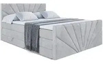 Altdecor Boxspringbett, Hellgrau, Holzwerkstoff, H&ouml;he ca. 20 cm, 140x200 cm,