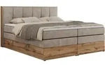 MKS Boxspringbett, Beige, Textil, 2-Sitzer, H4, Rechteckig, 120x200 cm, Oeko-Tex&reg;,