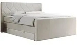 MKS Boxspringbett, Beige, Textil, 2-Sitzer, H3, Rechteckig, 200x200 cm, Schlafzimmer,