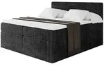 Altdecor Boxspringbett, Schwarz, Holzwerkstoff, H3 + H4, H&ouml;he ca. 38 cm, 160x200 cm,