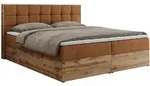 MKS Boxbett, Orange, Holz, 2-Sitzer, H3, 7-Zonen, Rechteckig, 160x200 cm,