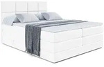 Altdecor Boxspringbett, Wei&szlig; Hochglanz, Holzwerkstoff, H&ouml;he ca. 37 cm, 200x200 cm,