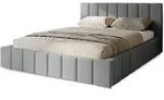 Marpur Polsterbett, Grau, Metall, 160x200 cm, Oeko-Tex&reg; Standard 100, Schlafzimmer,