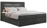 MKS Boxbett, Dunkelgrau, Textil, 2-Sitzer, H3, Rechteckig, 160x200 cm, Schlafzimmer,