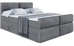 Altdecor Boxspringbett, Dunkelgrau, Holzwerkstoff, H&ouml;he ca. 20 cm, 120x200 cm,