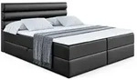Altdecor Boxbett, Schwarz Hochglanz, Holzwerkstoff, H&ouml;he ca. 20 cm, 120x200 cm,