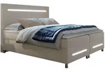 Mirjan24 Boxbett, Creme, Holz, 160x200 cm, Schlafzimmer, Betten, Boxspringbetten