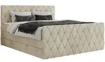 MKS Boxspringbett, Beige, Textil, 2-Sitzer, H3, Rechteckig, 200x200 cm, Schlafzimmer,